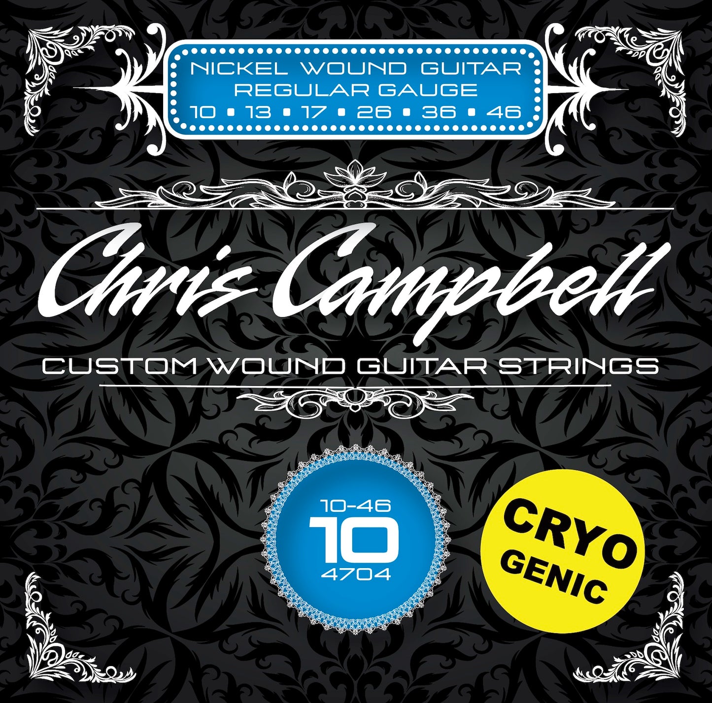 Chris Campbell Custom Cryogenic Nickel Steel Electric Guitar Strings