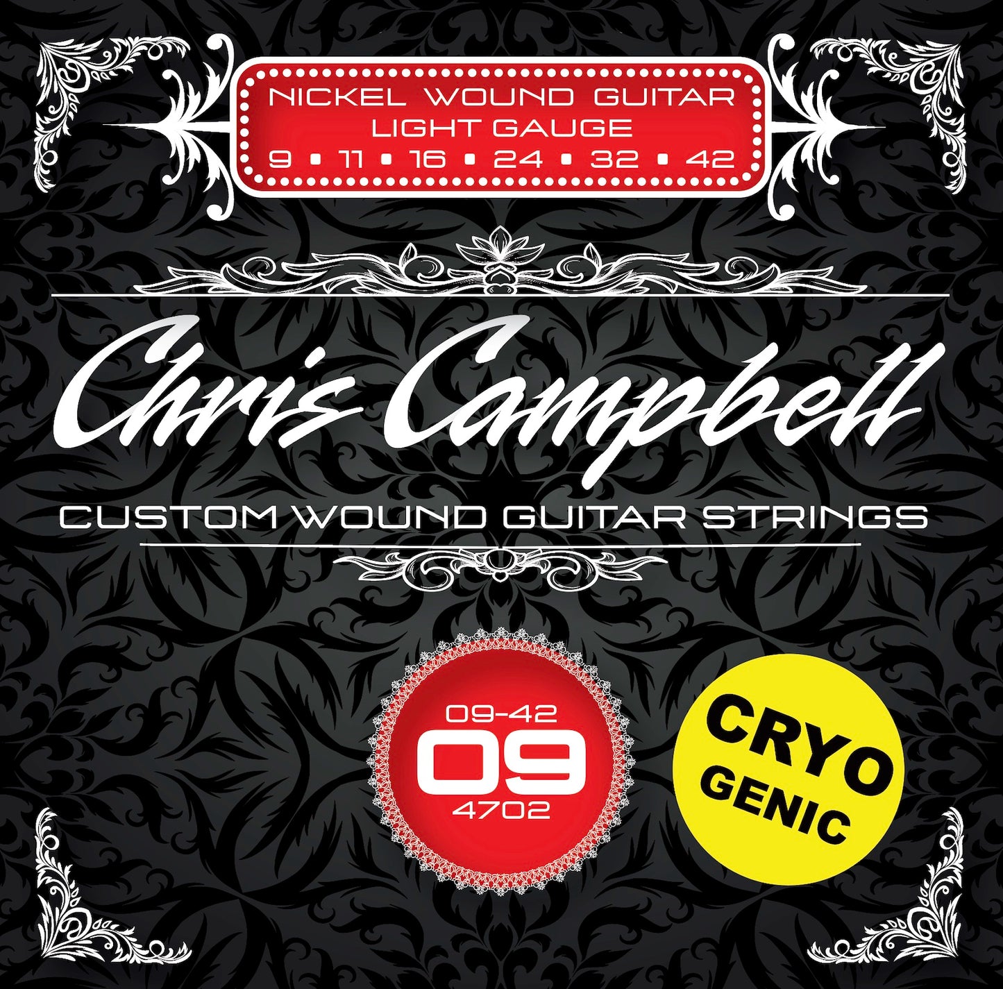 Chris Campbell Custom Cryogenic Nickel Steel Electric Guitar Strings