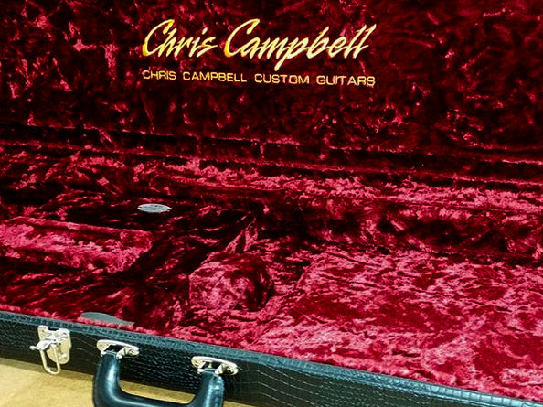 Chris Campbell Custom Shop Orangeburst Quilt Birdseye Neck