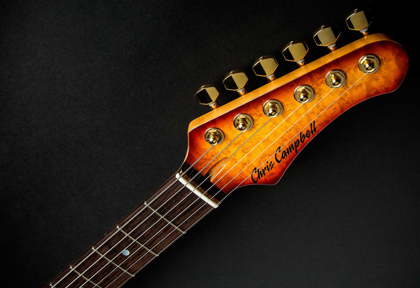 Chris Campbell Guitars Custom Shop Modern Caldera Burst Presentation Quilt