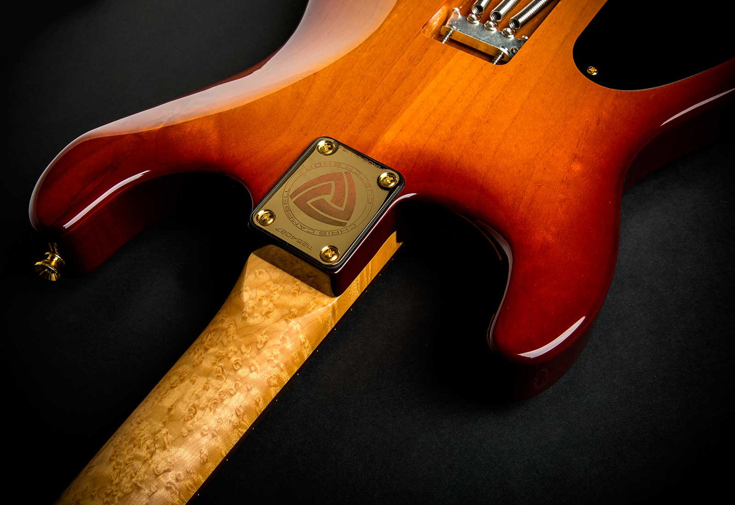 Chris Campbell Guitars Custom Shop Modern Caldera Burst Presentation Quilt